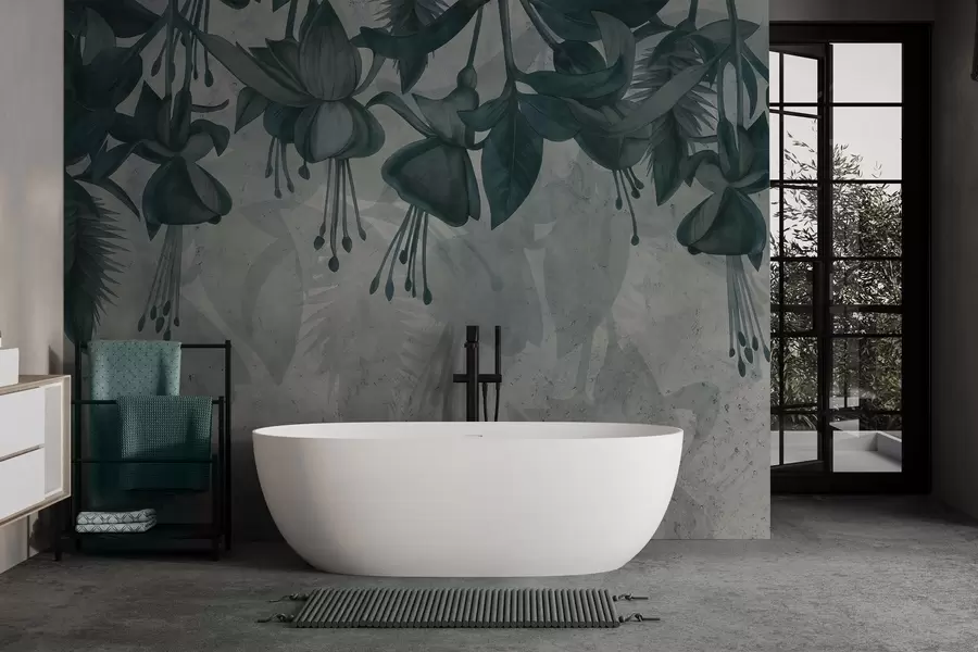 Fototapeedid Rippuvad lilled grunge stiilis w04472v1