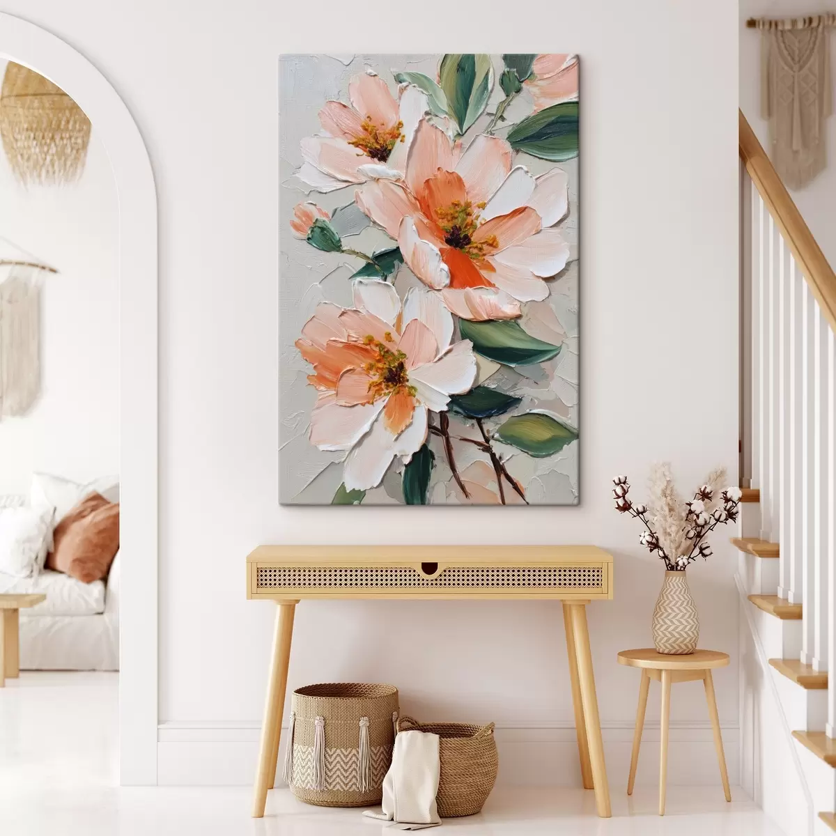 Pilt Lillekompositsioon õlimaalide stiilis s45646