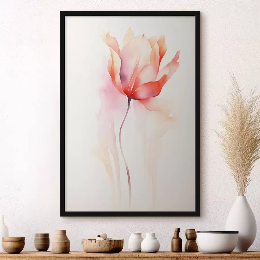 Fototapeedid Lilleline minimalism akvarellistiilis f45637