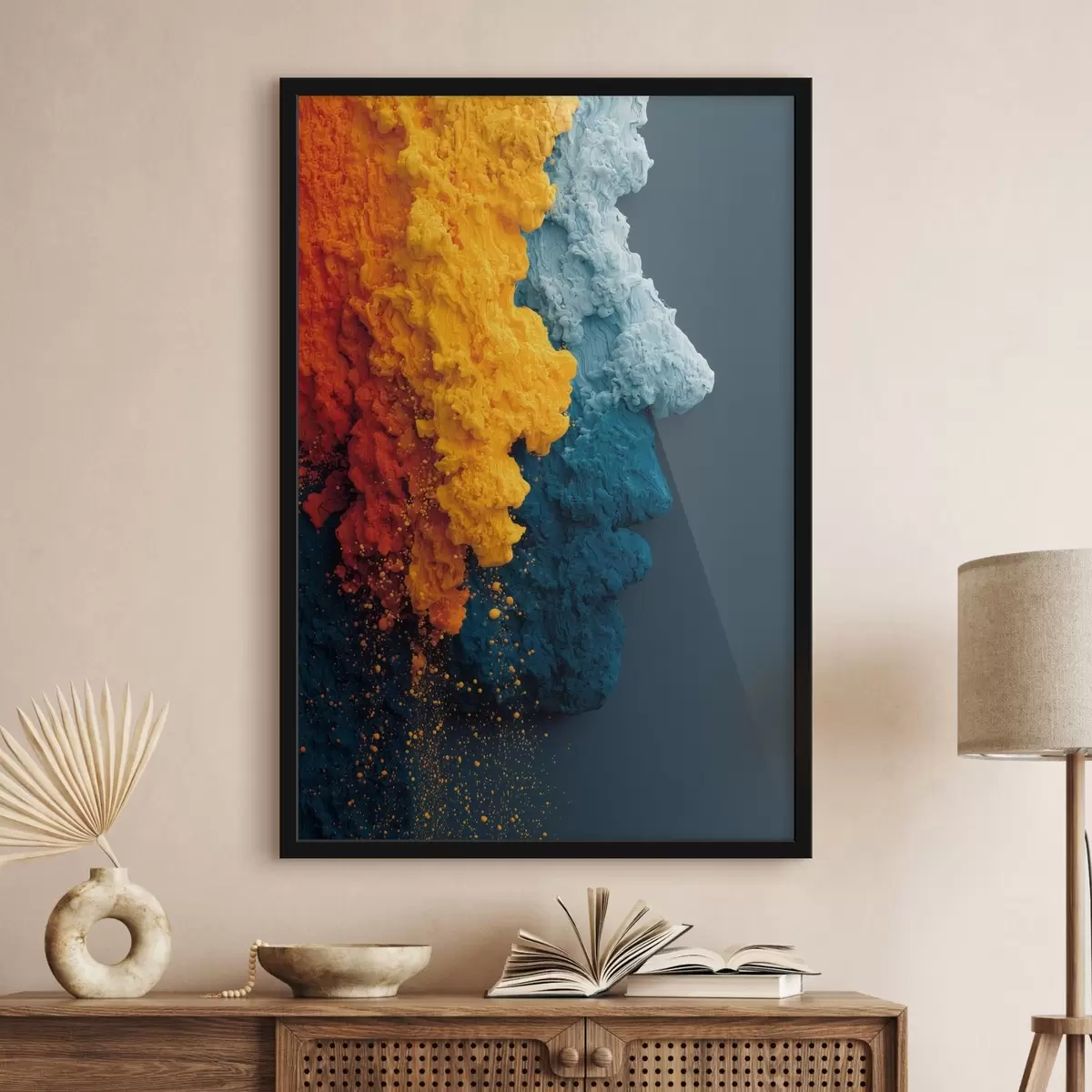 Plakat Dünaamiline portree värviliste värvidega f45638