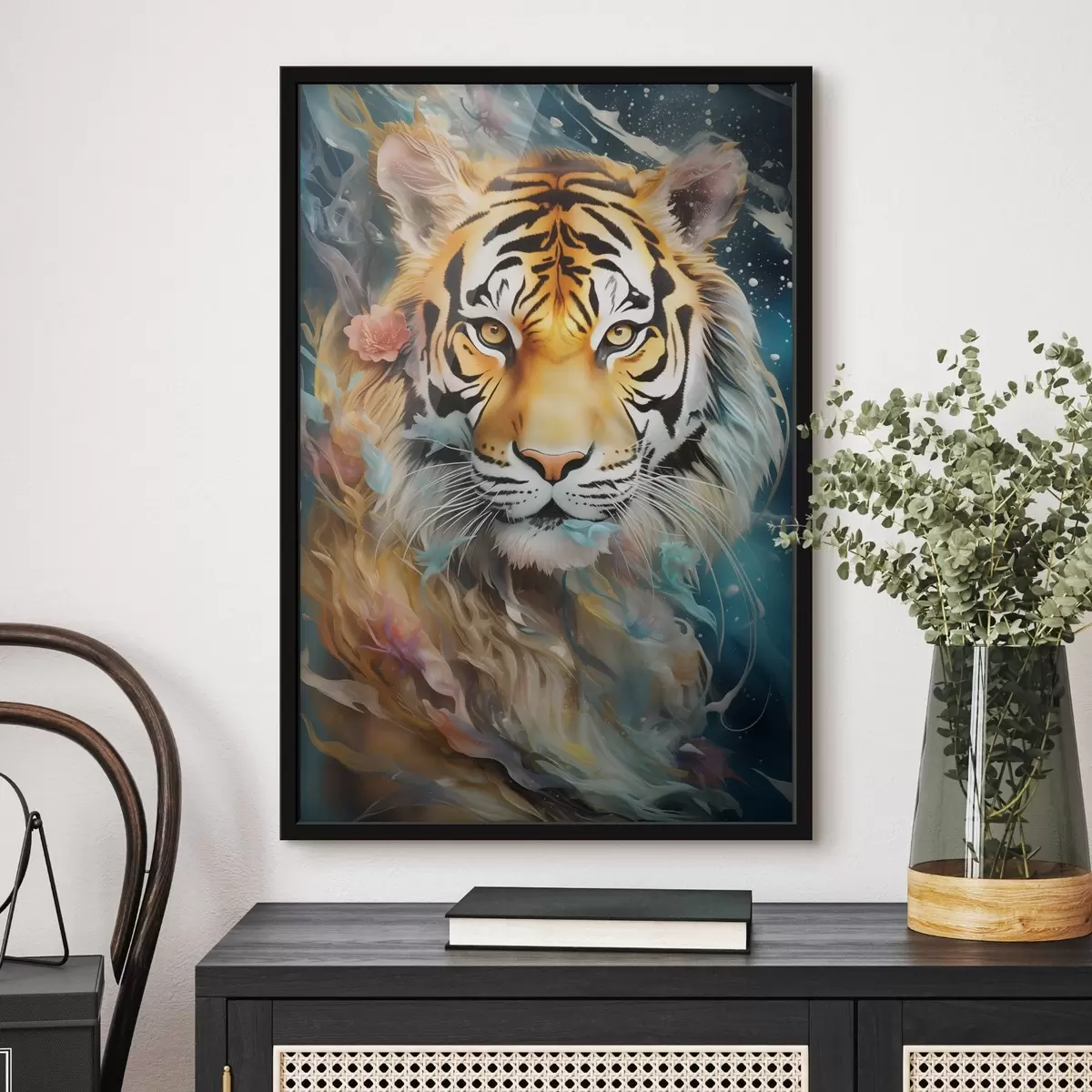 Plakat Tiigri portree fantaasia stiilis f45645