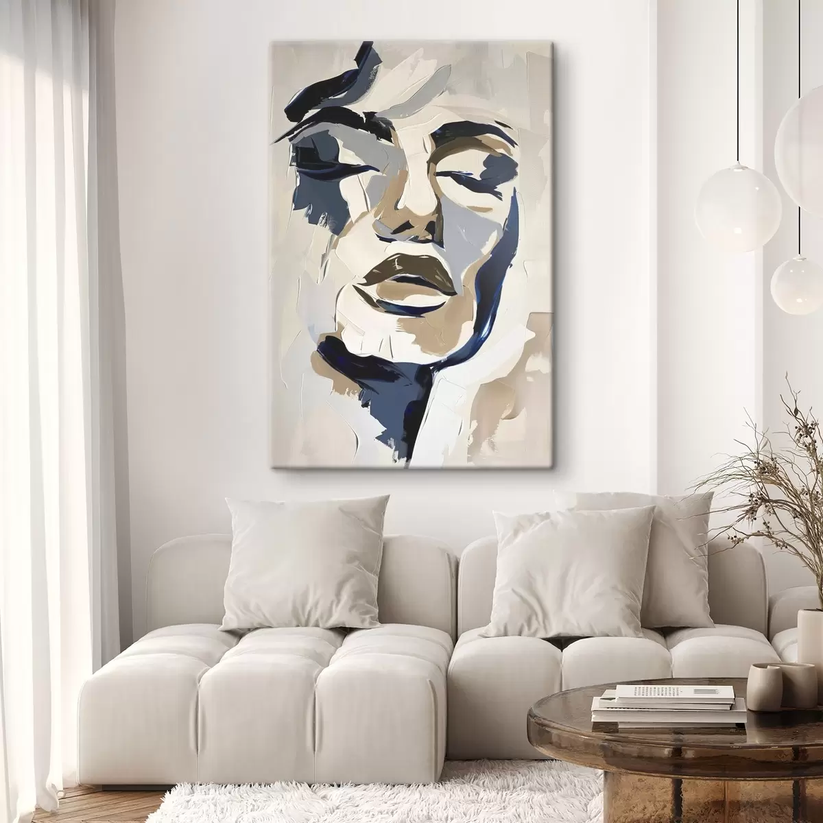 Pilt Naise abstraktne portree imiteeritud pintslitõmmetega s45743