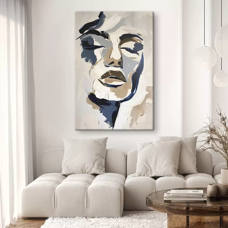 Pilt Naise abstraktne portree imiteeritud pintslitõmmetega s45743