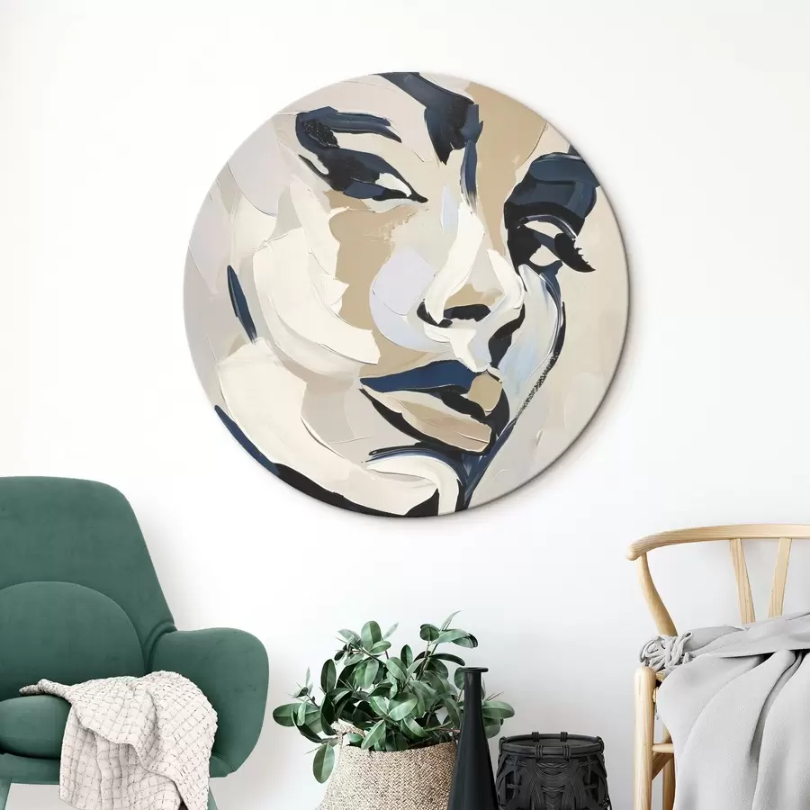 Pilt Naise abstraktne portree imiteeritud pintslitõmmetega r45593