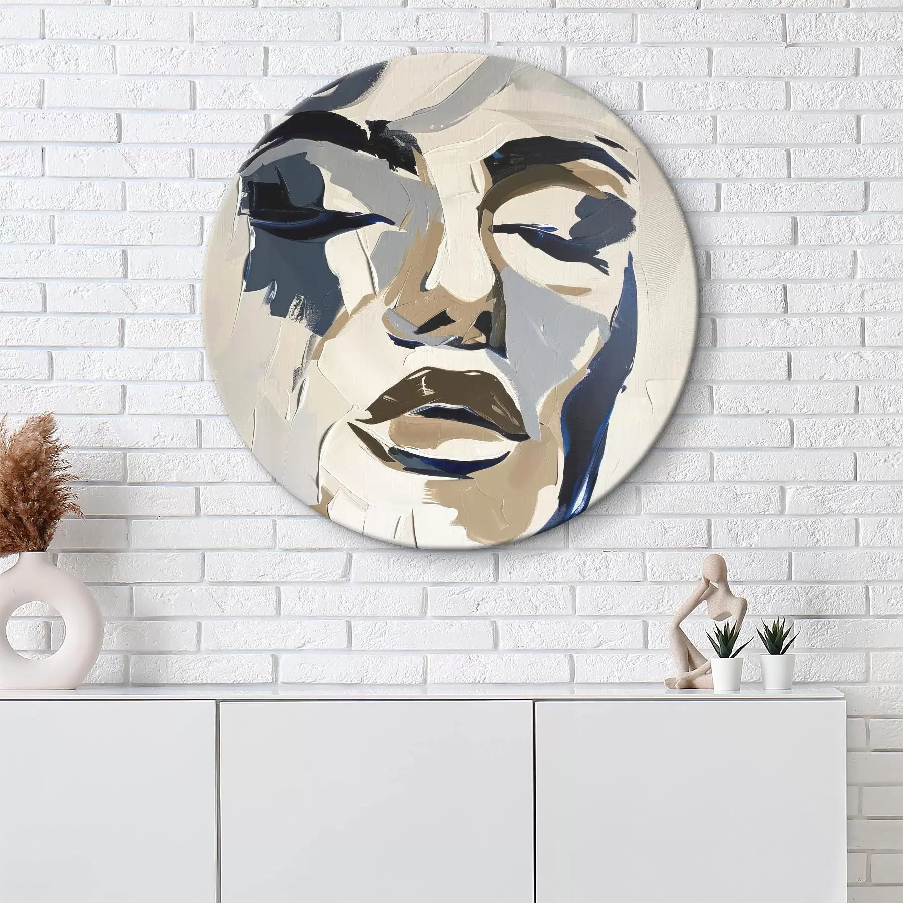 Pilt Naise abstraktne portree imiteeritud pintslitõmmetega r45743