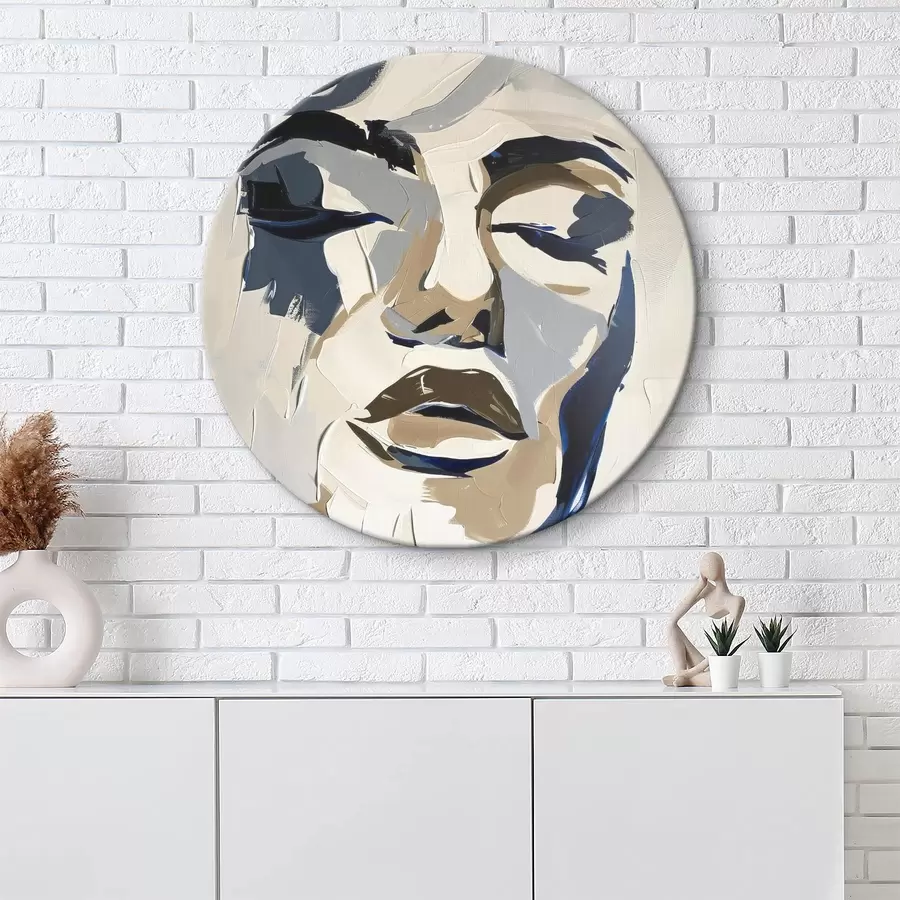 Pilt Naise abstraktne portree imiteeritud pintslitõmmetega r45743