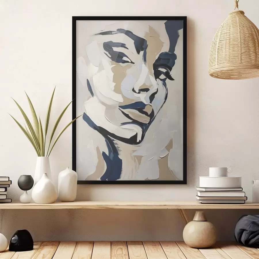 Fototapeedid Naise abstraktne portree imiteeritud pintslitõmmetega f45593