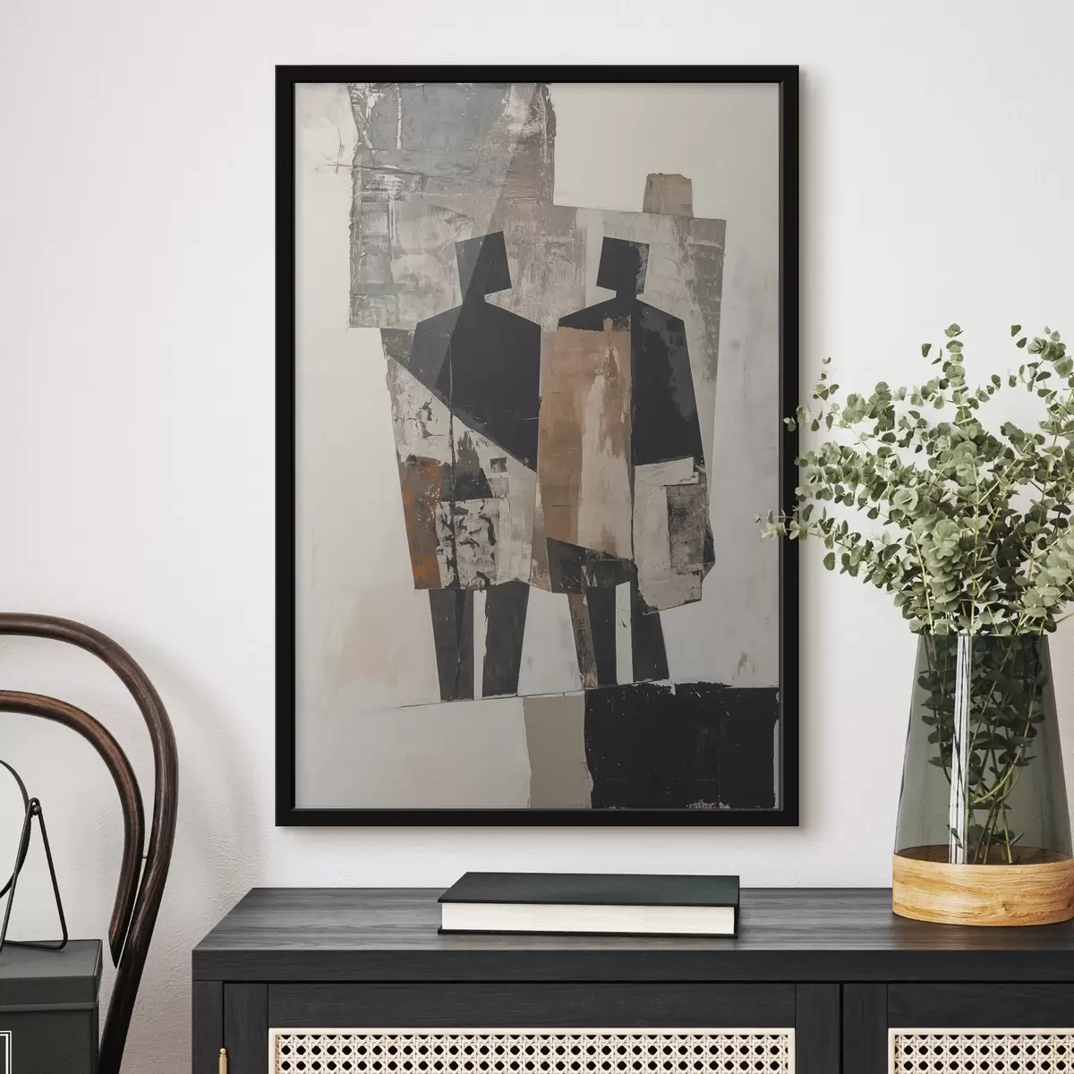 Plakat Kaasaegne abstraktsioon siluetidega f45755