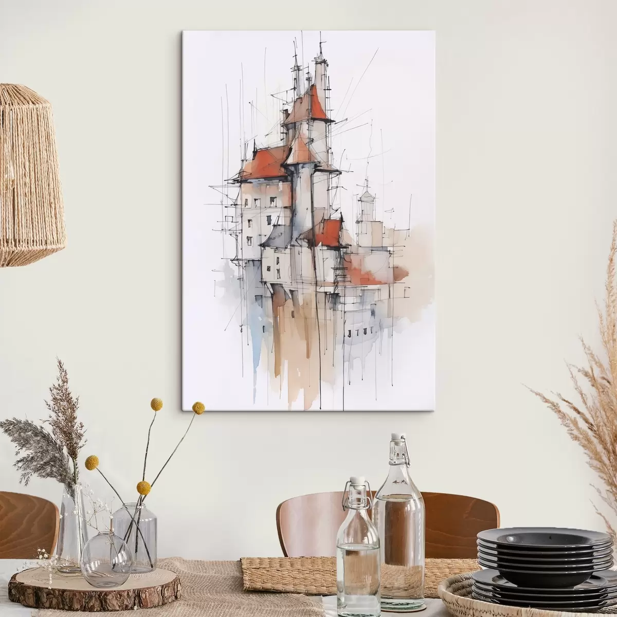 Pilt Majade imitatsioon skits ja akvarell s45764