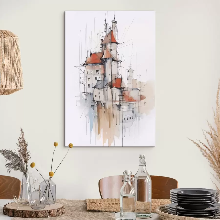 Pilt Majade imitatsioon skits ja akvarell s45764