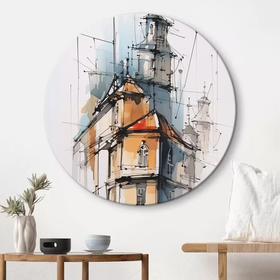 Pilt Majade imitatsioon skits ja akvarell r45765