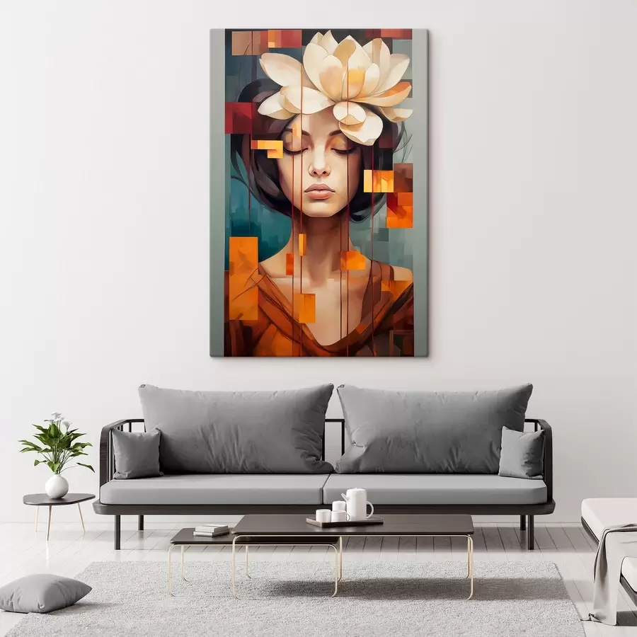 Pilt Naine lillega s45796