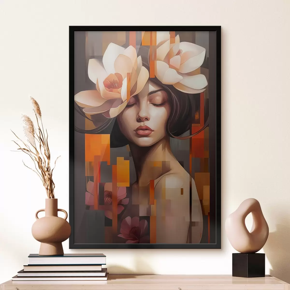 Plakat Naine lillega f45797