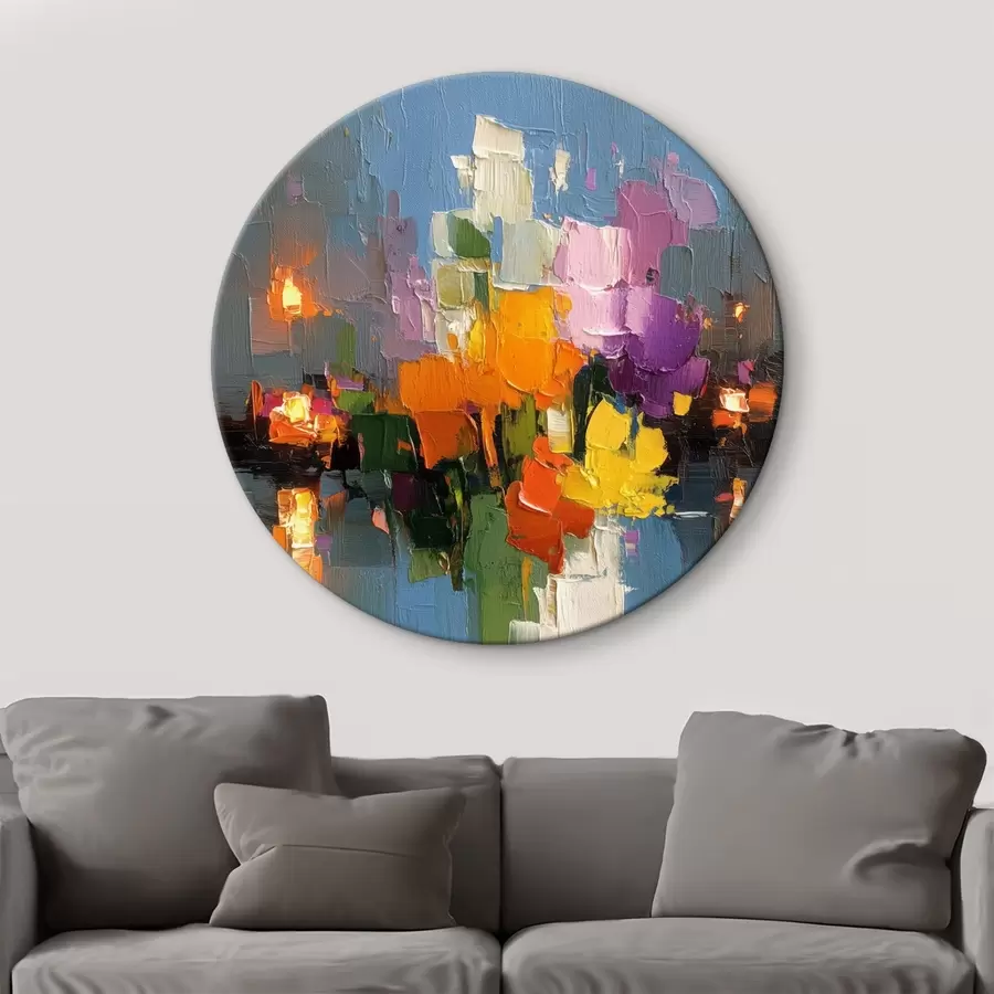 Pilt Linnade abstraktsioon: valguse peegeldumine vees r45243