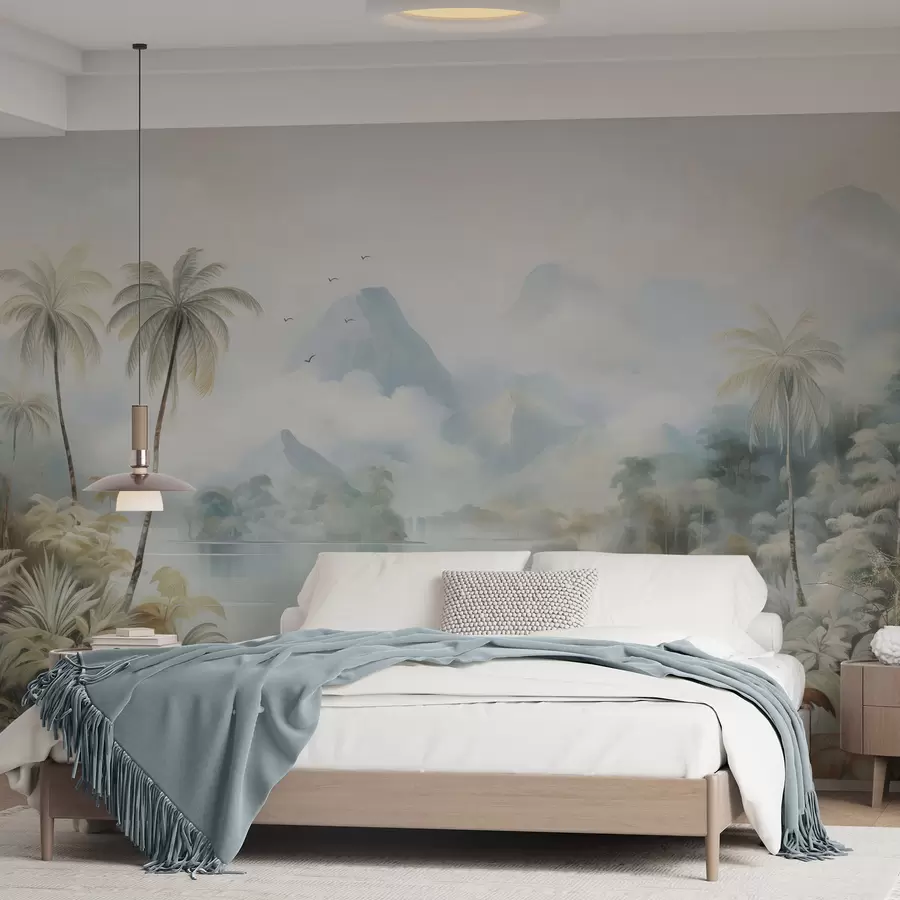 Fototapeedid Jõgi džunglis mägedest lähedal w04536