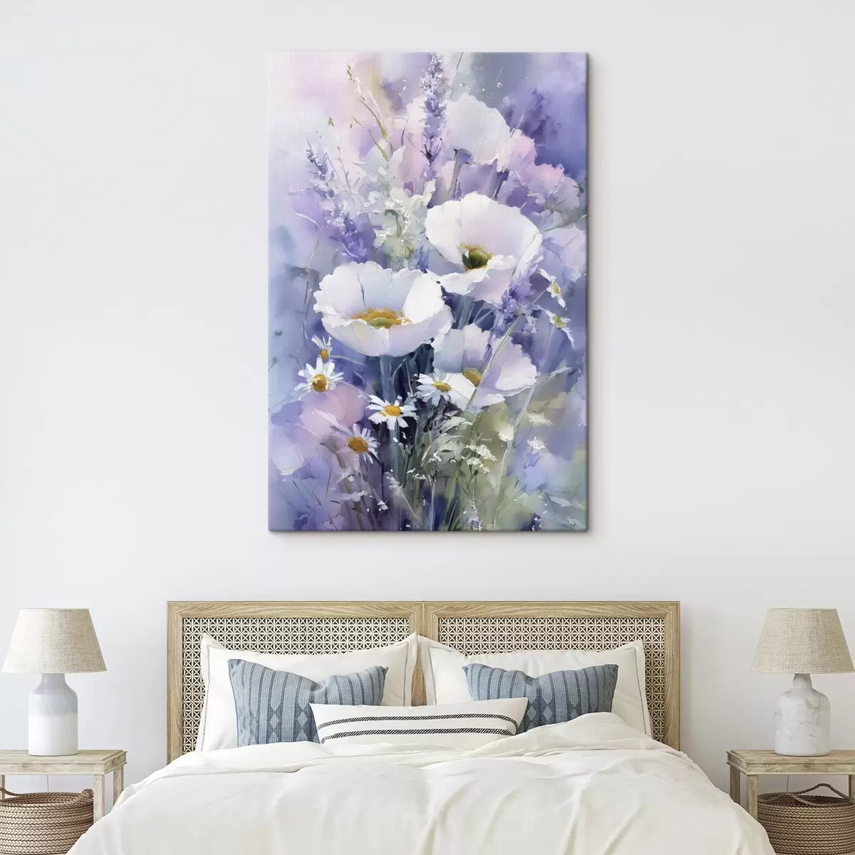 Pilt lilla ja valge toonides akvarellikimpp s45720