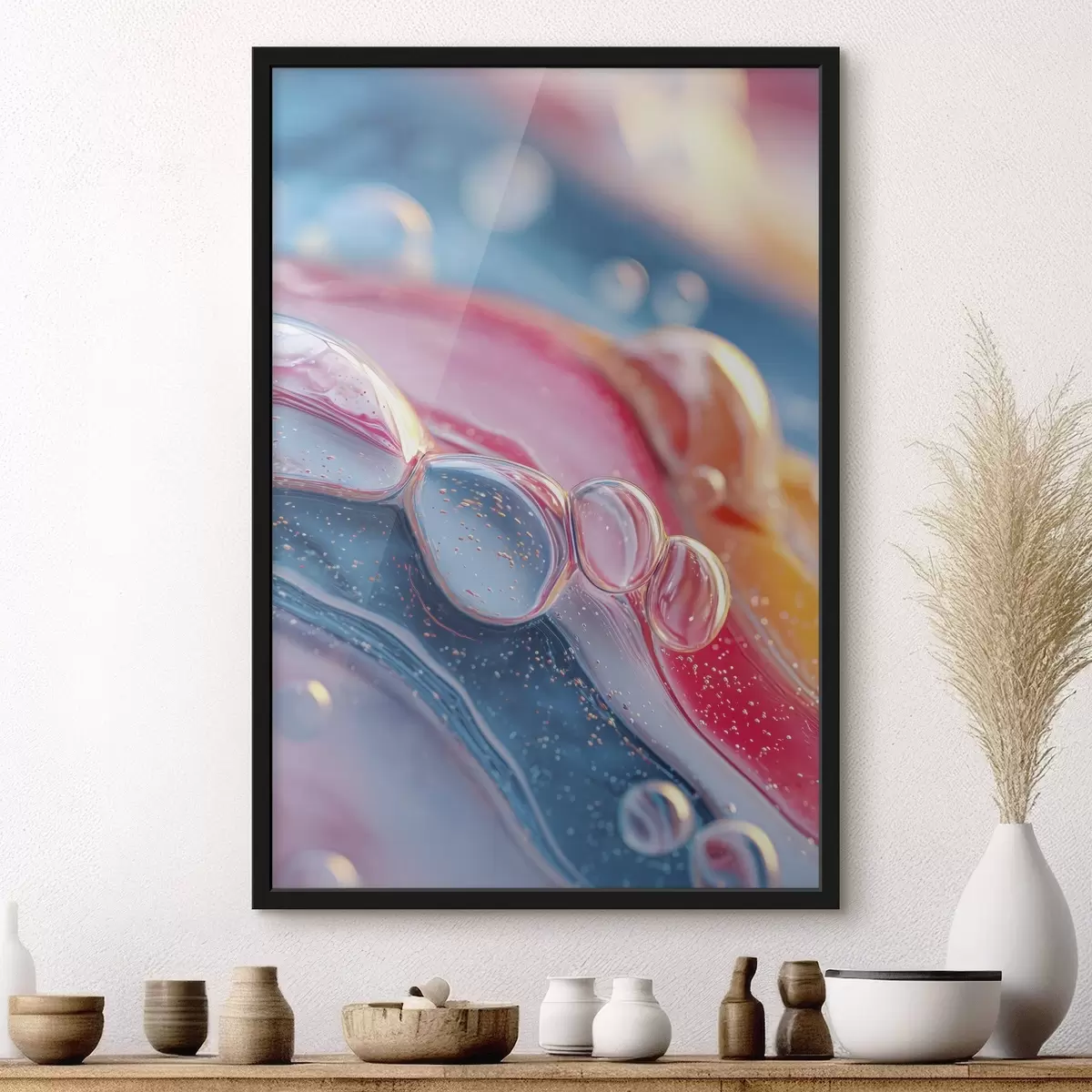 Plakat mitmevärvilised lained mullidega f45705