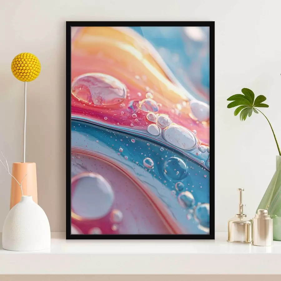 Fototapeedid mitmevärvilised lained mullidega f45707