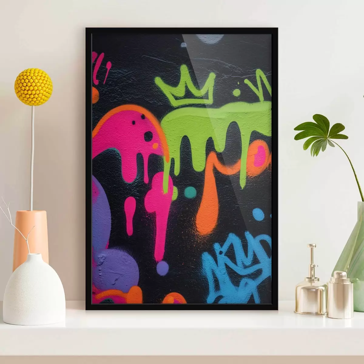 Plakat heledad tänavagrafitid tumedal taustal f45716