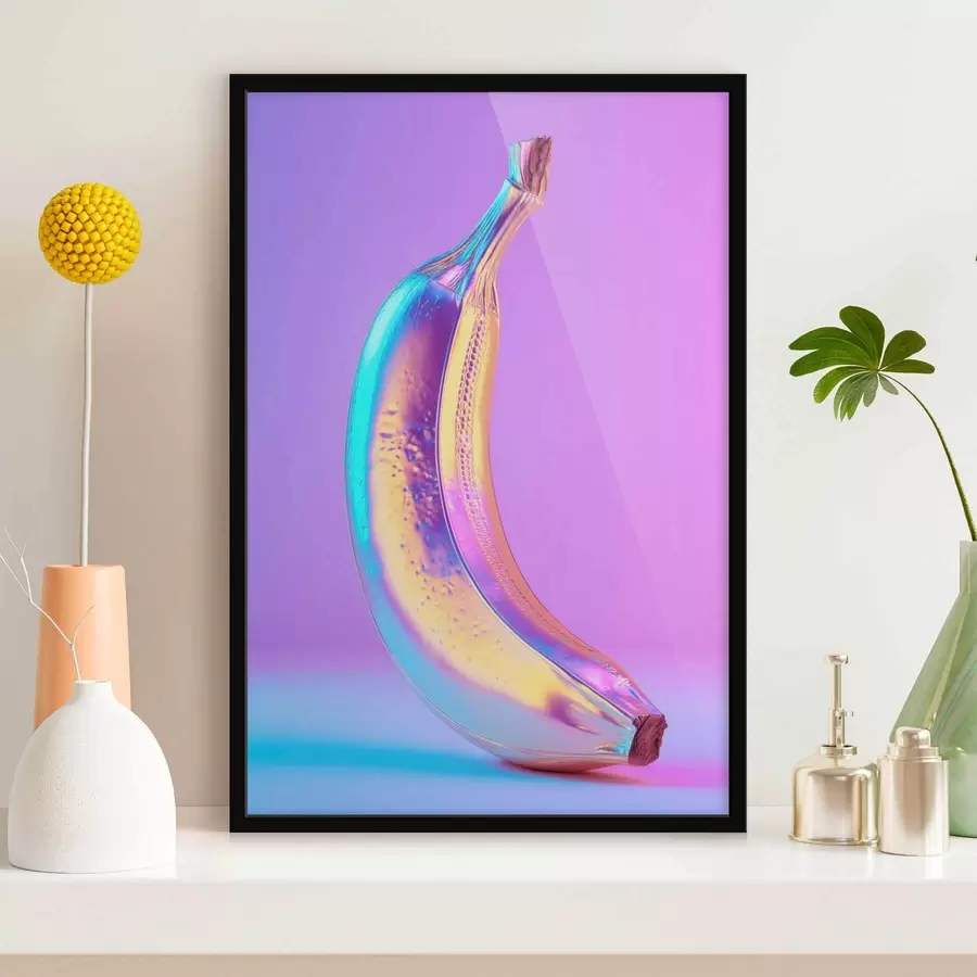 Fototapeedid pop-art stiilis särav läikiv banaan f45728