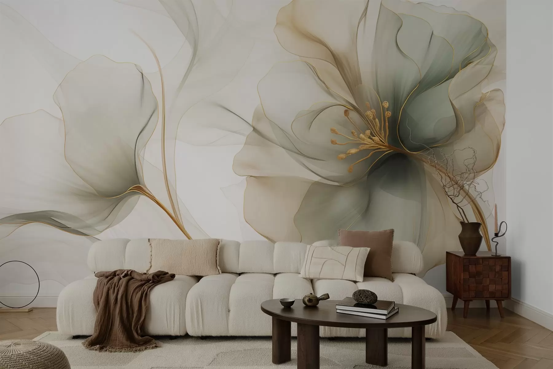 Fototapeedid Õrn lill läbipaistvate kroonlehtedega w04553