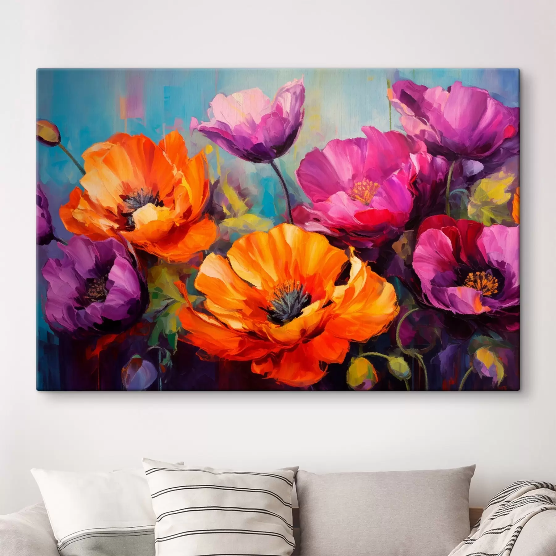 Pilt Erevad moonid lilla ja oranži toonides s45804