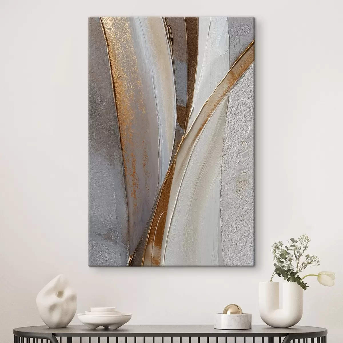 Pilt Tekstuuriga abstraktsed jooned kollaste ja oranžide sädemetega s45810