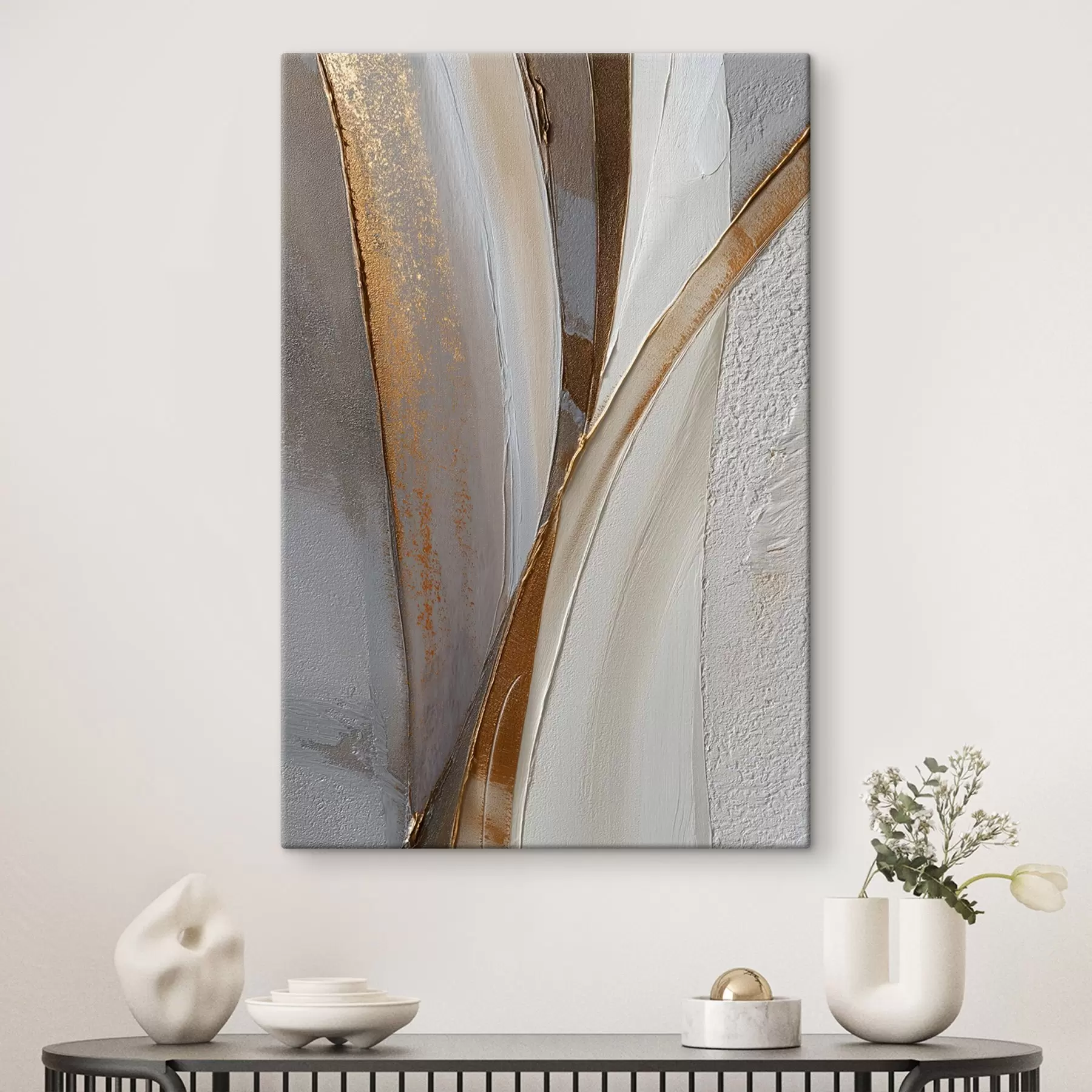 Pilt Tekstuuriga abstraktsed jooned kollaste ja oranžide sädemetega s45810