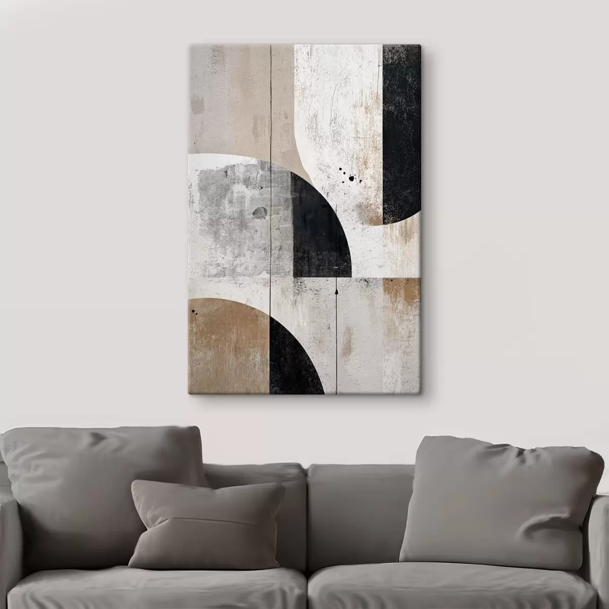 Pilt Geomeetrilised kujundid halli ja beeži toonides s45812