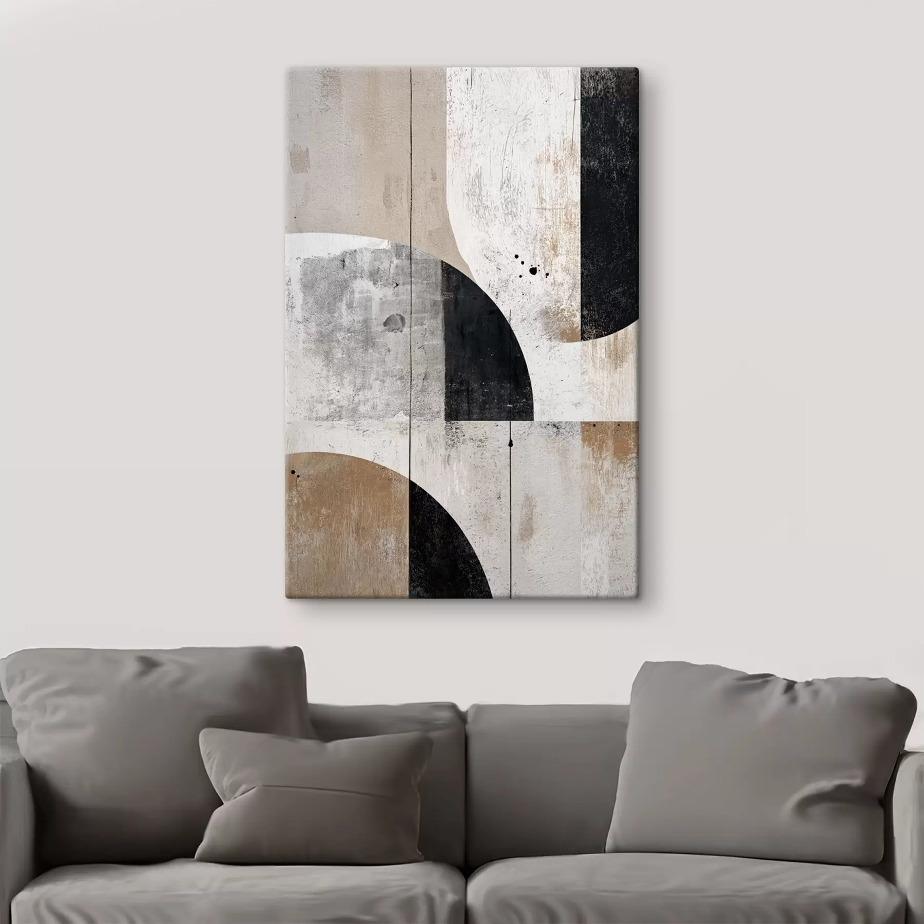 Pilt Geomeetrilised kujundid halli ja beeži toonides s45812