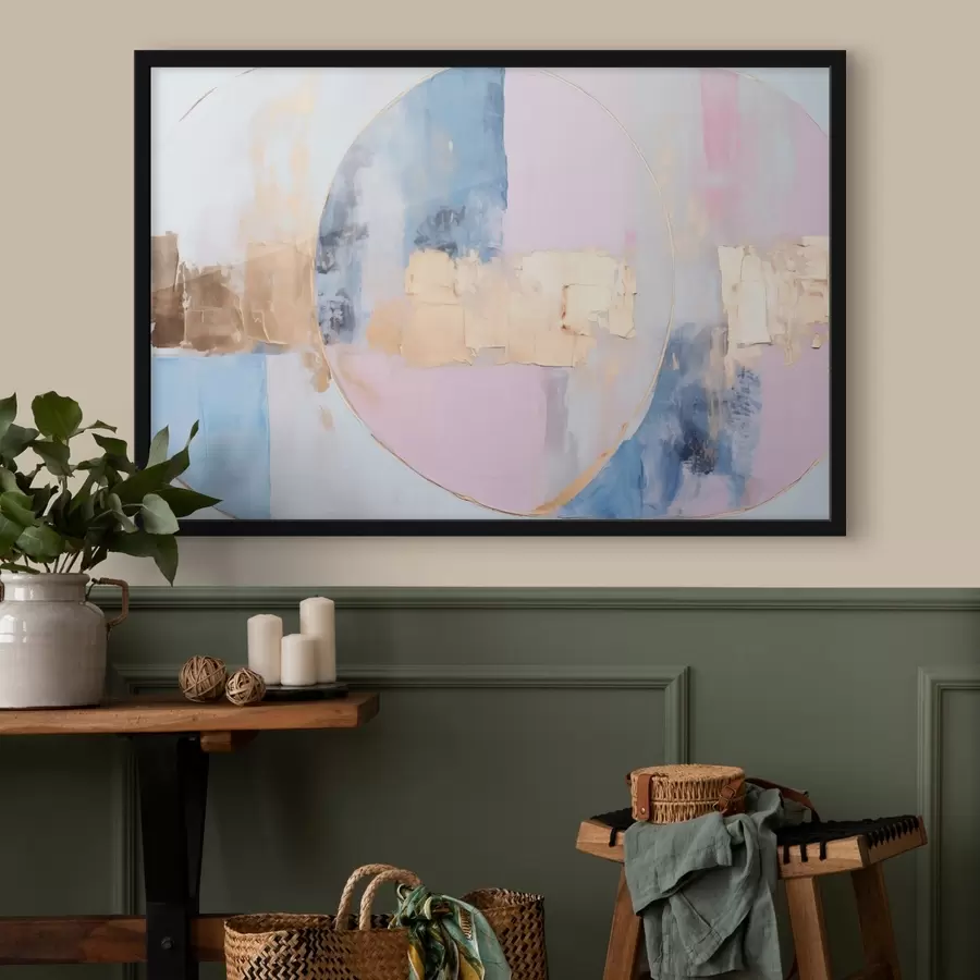 Fototapeedid Abstraktsioon sinistes-roosades ringides f45821