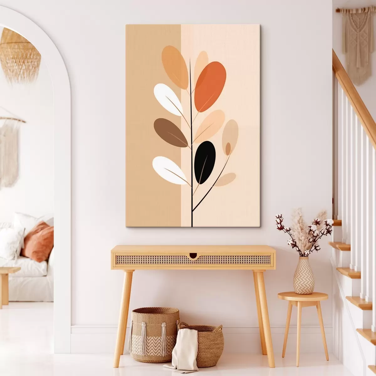 Pilt Minimalistlik oks lehtedega s45834