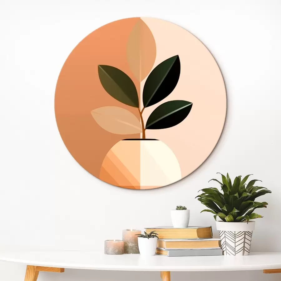 Pilt Geomeetriline vaas lehtedega r45833