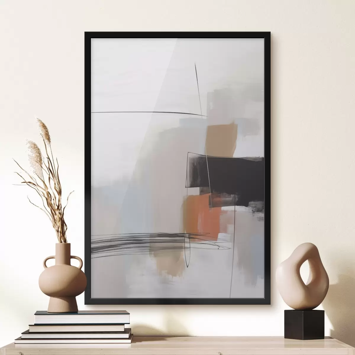 Plakat Abstraktsiooni imitatsioon pintslitõmbed f45919