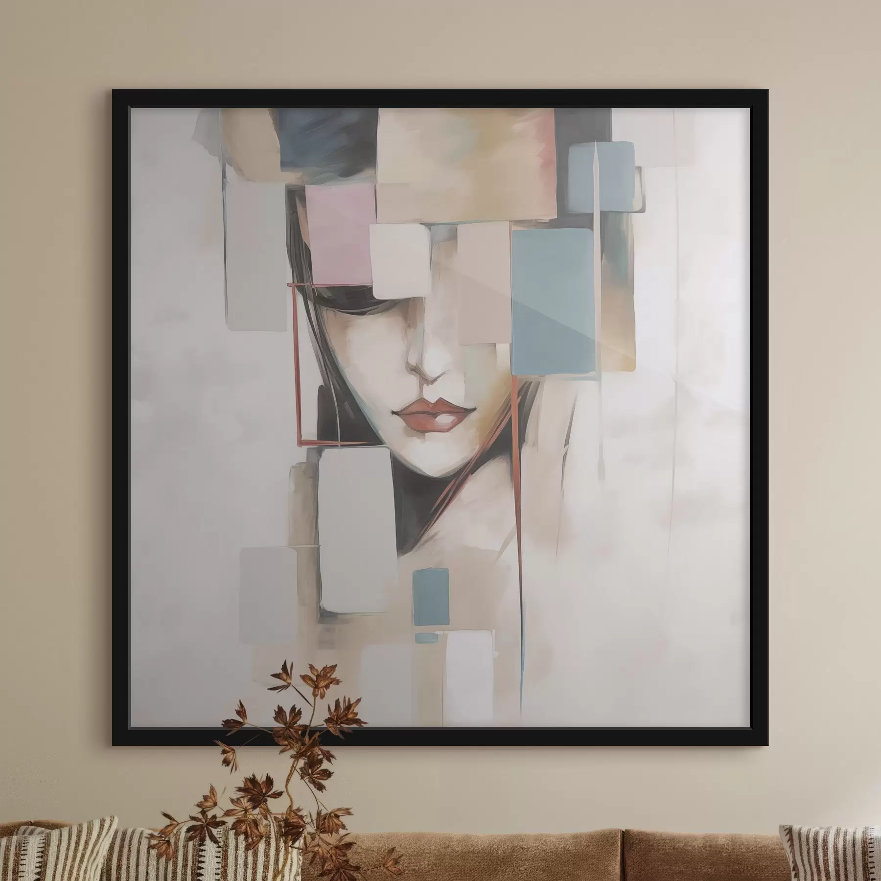 Fototapeedid Abstraktne portree imitatsioon maalimine f45920