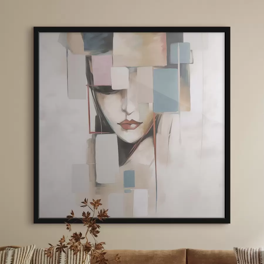 Fototapeedid Abstraktne portree imitatsioon maalimine f45920