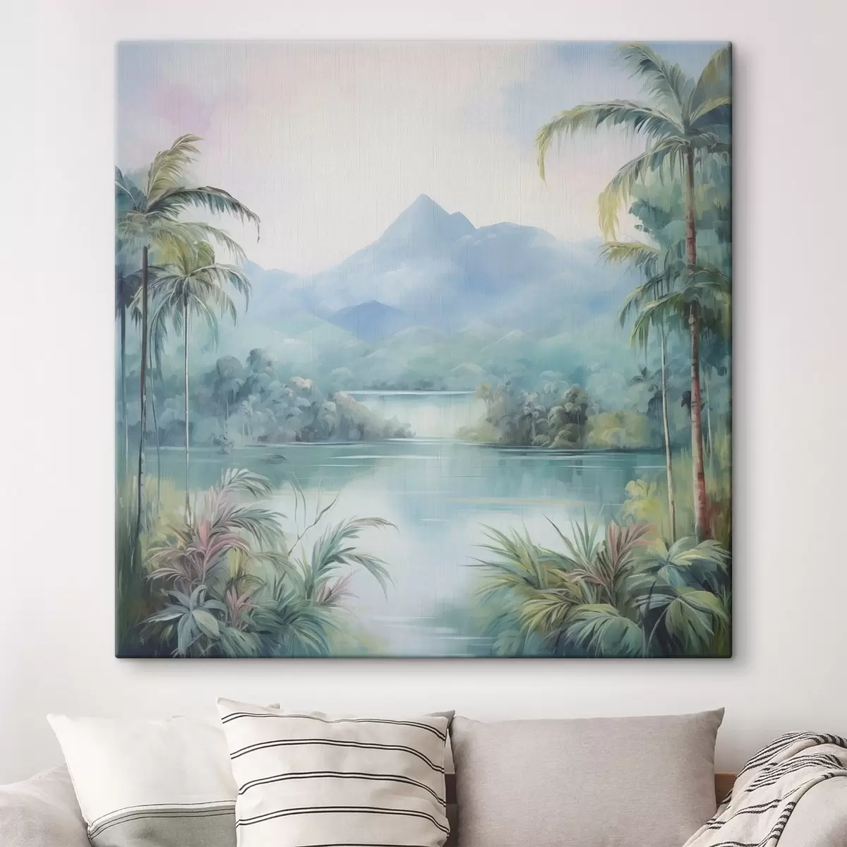 Pilt Jõgi džunglis mäe ees s45912