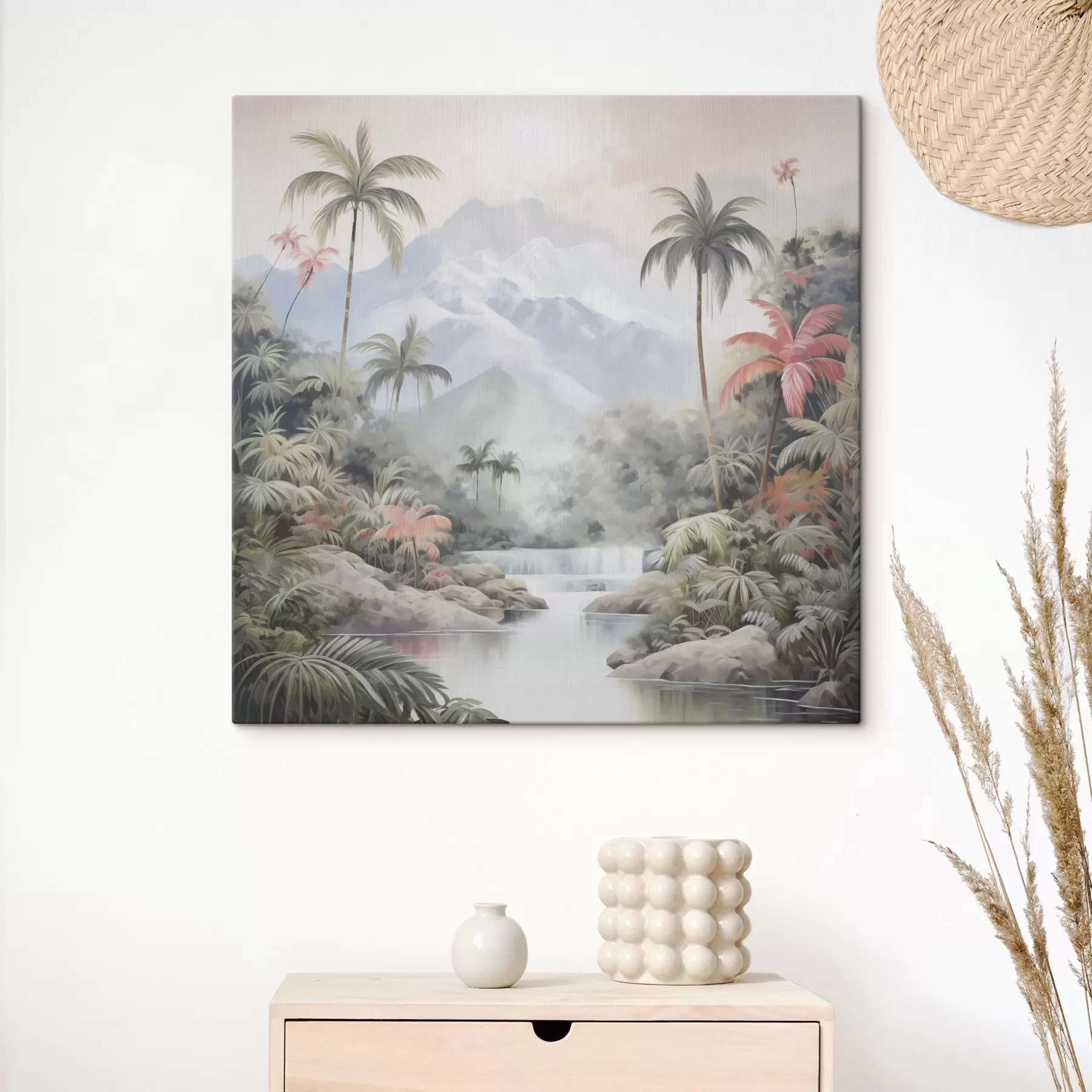 Pilt Jõgi troopilises metsas mägedest ees s45913