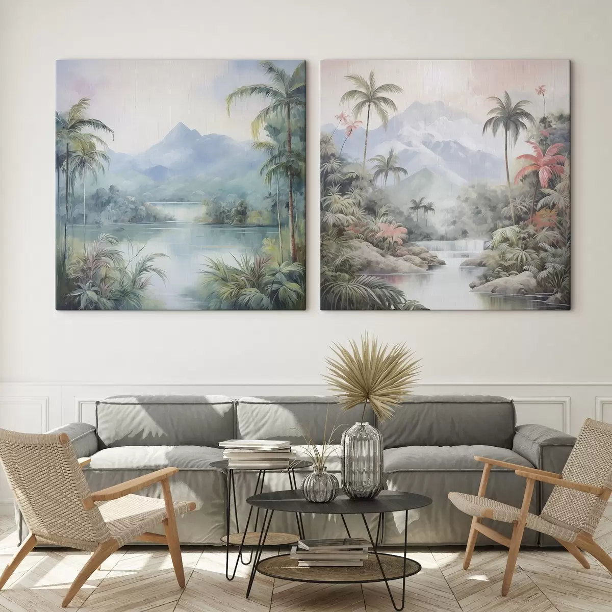 Pilt Jõgi džunglis mäe ees m00751