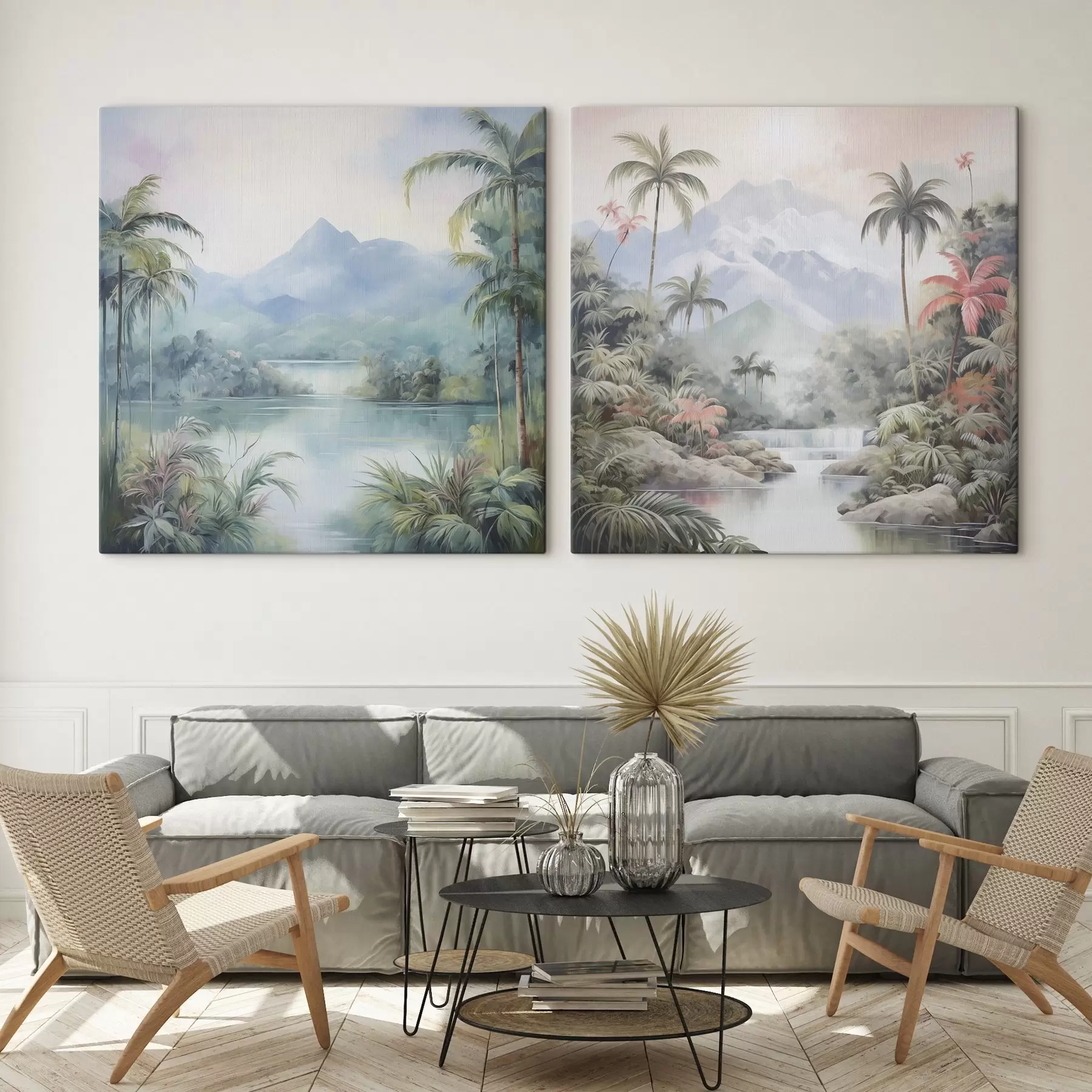 Pilt Jõgi džunglis mäe ees m00751