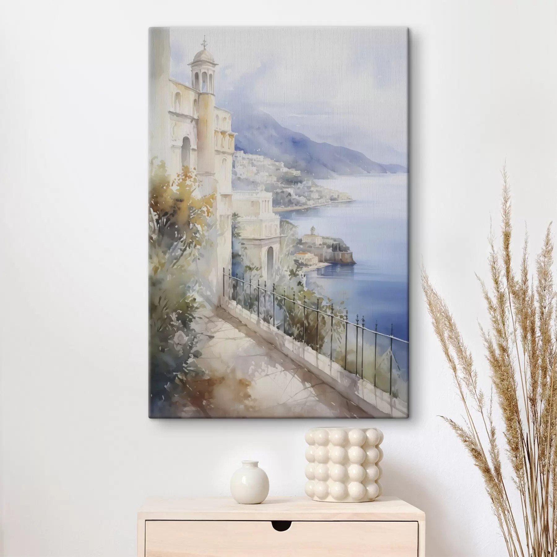 Pilt Linnale lähedal asuv laht akvarellijoonis s45979