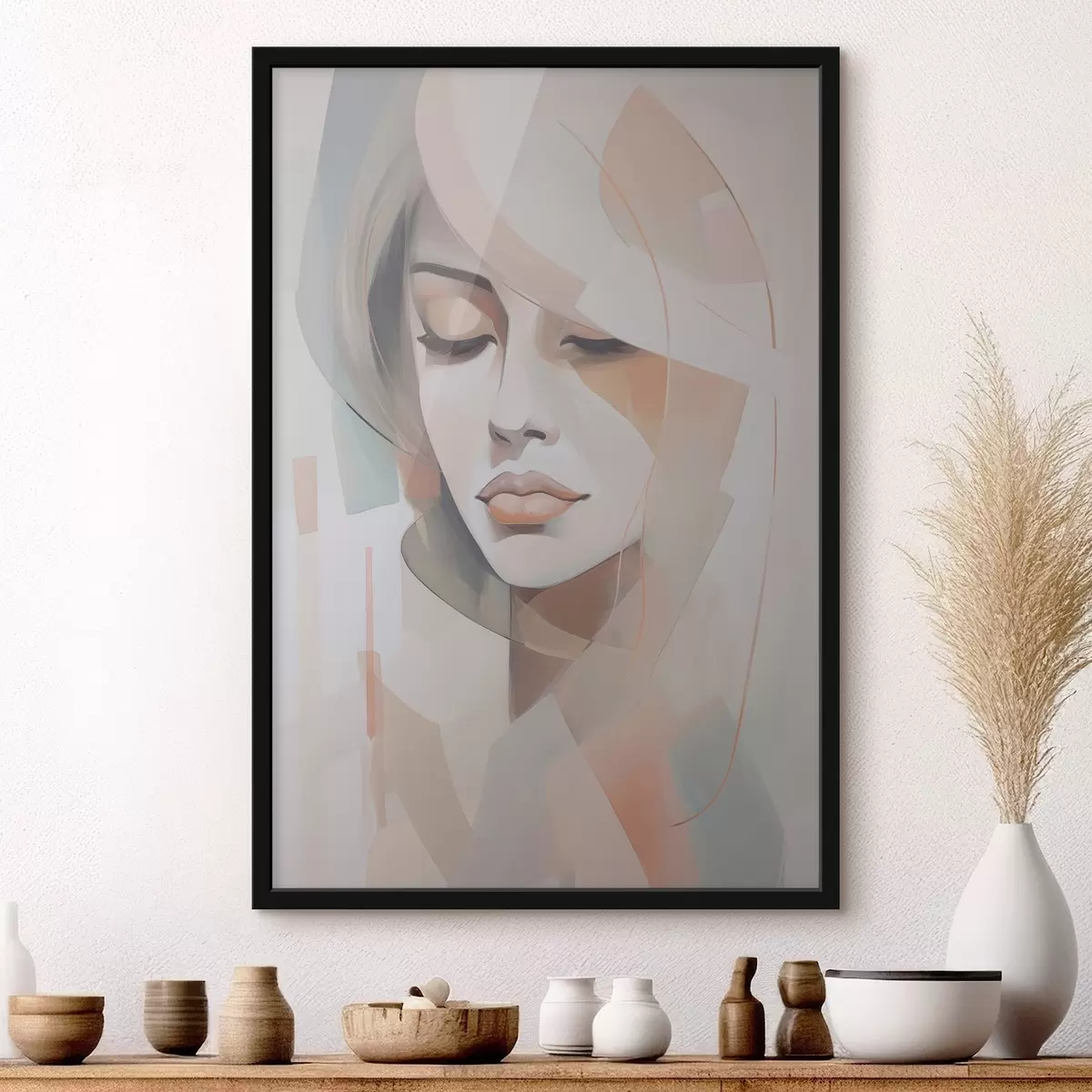 Plakat Tüdruku abstraktne portree f45972