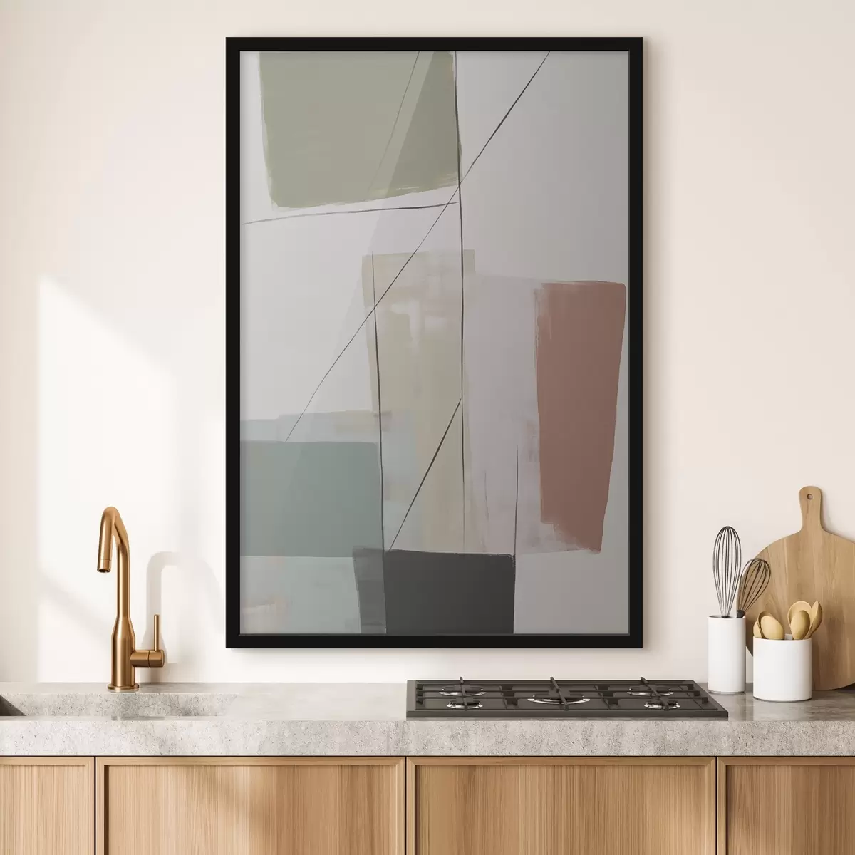 Plakat Abstraktsioon koos hõõrdumiste imitatsiooniga f45974