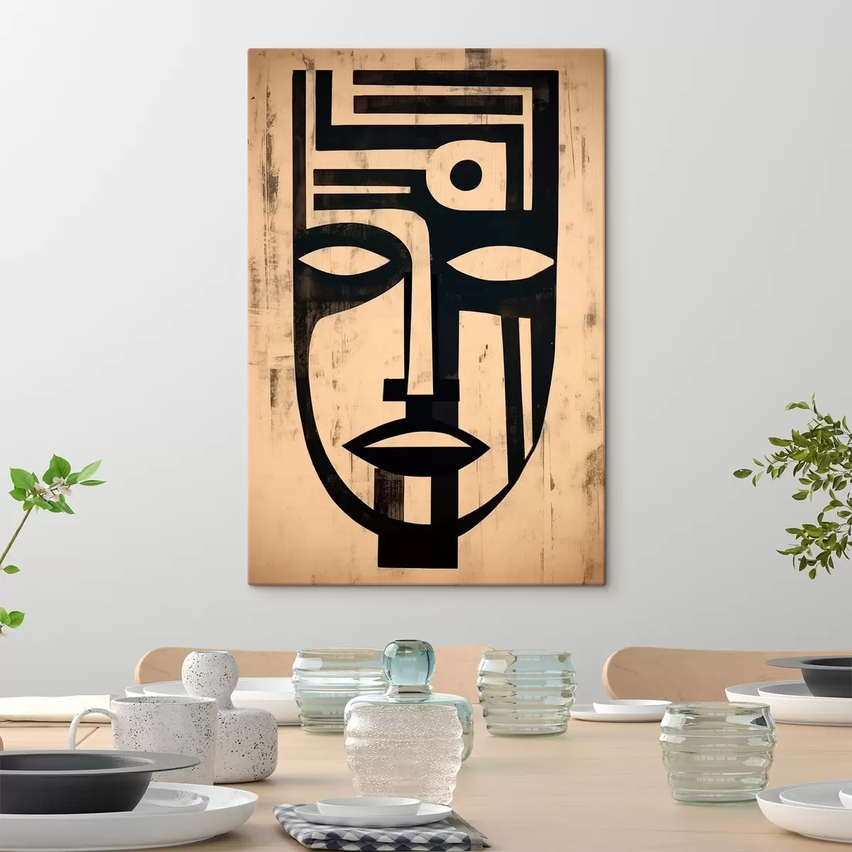 Pilt Geomeetriline abstraktne nägu s45970