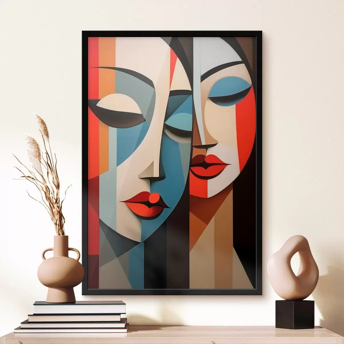 Plakat Geomeetriline naisportree f45966