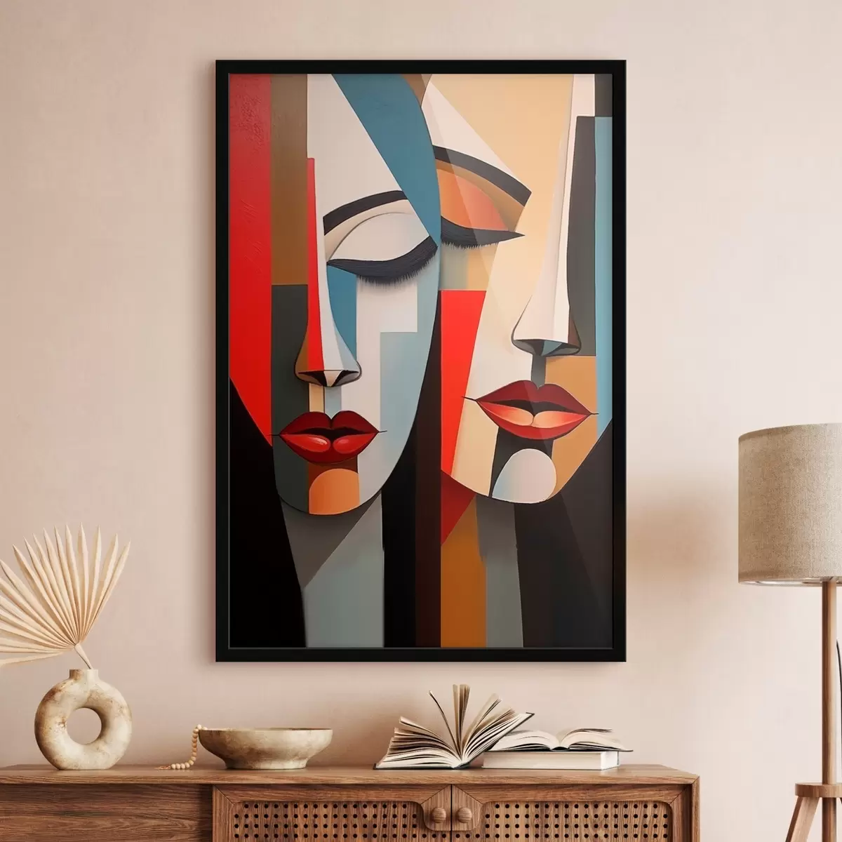 Plakat Abstraktsed naissoost näod f45967