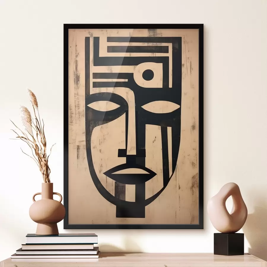 Fototapeedid Geomeetriline abstraktne nägu f45970