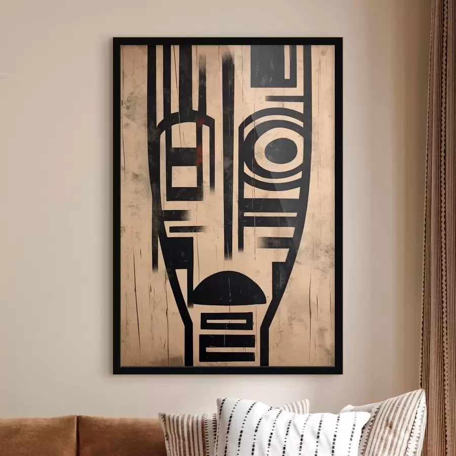 Fototapeedid Geomeetriline abstraktne nägu f45971