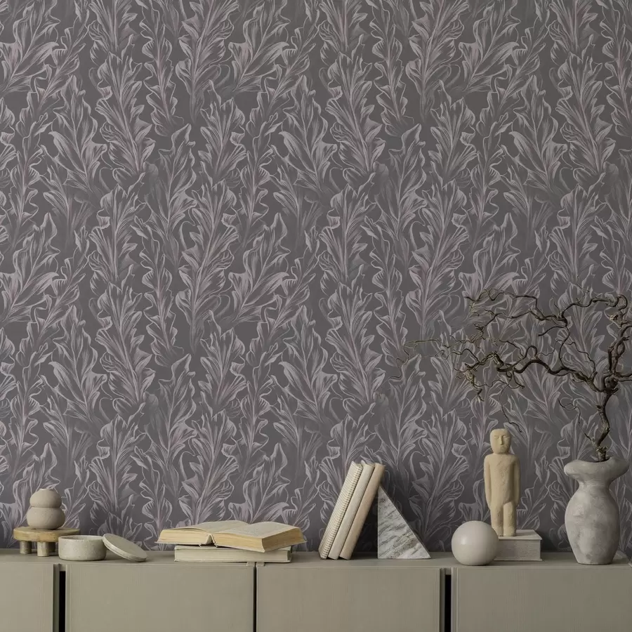 Fototapeedid Grafiittahvli taustal voogavad lehtedest lained, suur kontrastsus a00495v1