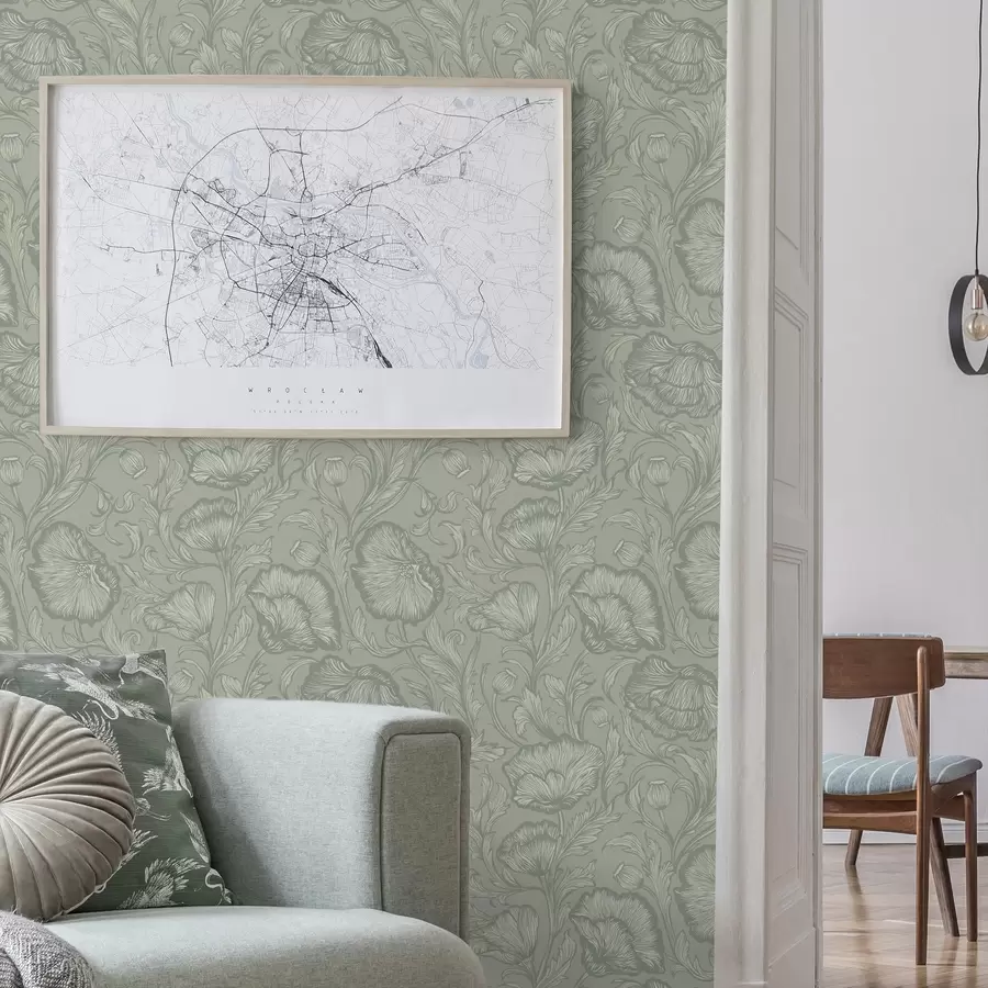 Fototapeedid Hallikaspruuni taustal joonistatud moonid a00572v1